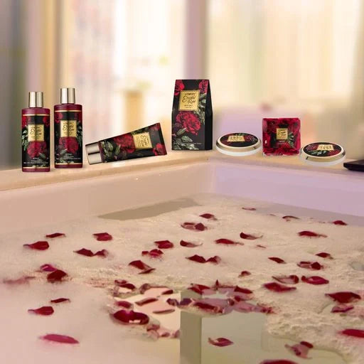 Bath & Body Gift Set, Spa Kit, Exotic Rose Gift Basket, Bday
