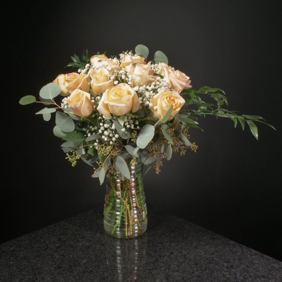 12 Roses / Vase / Fancy