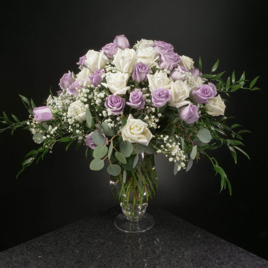  50 Roses / Vase / Fancy